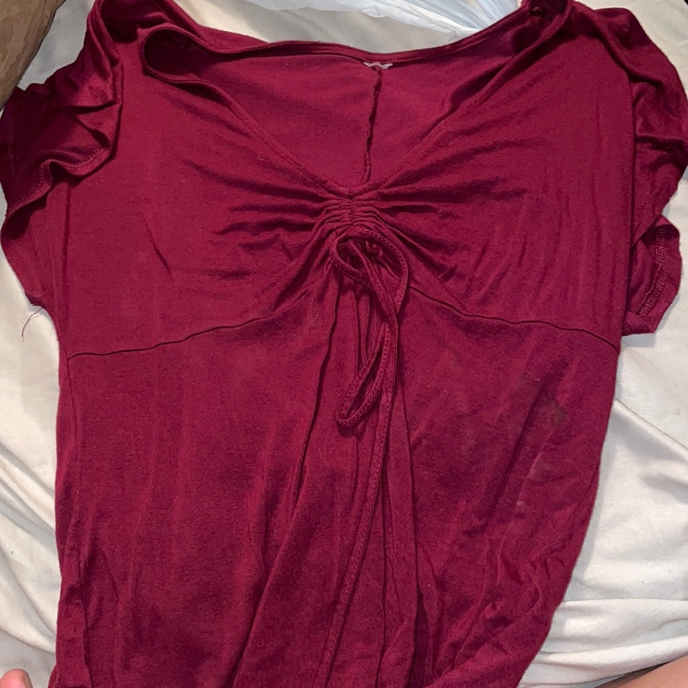 Maroon top